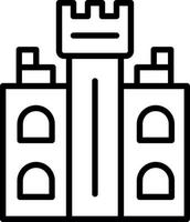 diseño de icono de vector de torre de castillo