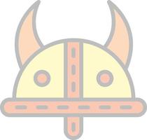 Viking Helmet Vector Icon Design