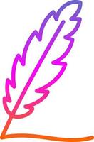 Writing Feather Vector Icon Design