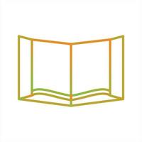 icono de vector de línea de libro hermoso