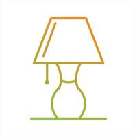 Beautiful Table Lamp Line Vector Icon