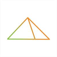 Beautiful pyramid Line Vector Icon