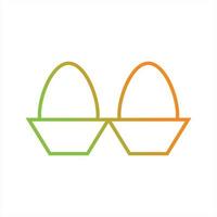 Beautiful Eggs Line Vector Icon