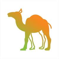hermoso icono de vector de línea de camello