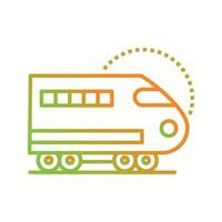 Beautiful Bullet train Vector line icon