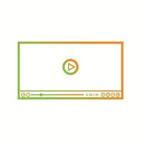 Beautiful Video player vector line icon