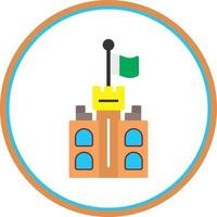 Castle Flag Vector Icon Design