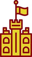 diseño de icono de vector de bandera de castillo
