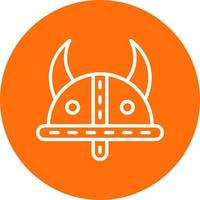 Viking Helmet Vector Icon Design