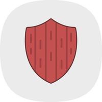 Wood Shield Vector Icon Design