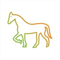 Beautiful Horse Line Vector Icon