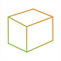 Beautiful Cube Line Vector Icon