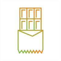 Beautiful Chocolate Line Vector Icon