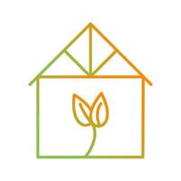 Green House Vector Icon