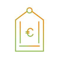 icono de vector de etiqueta euro