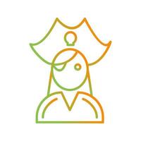 Female Pirate Vector Icon