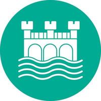 diseño de icono de vector de puente de agua