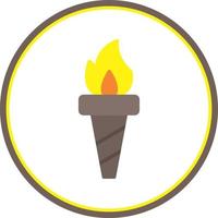 Fire Torch Vector Icon Design