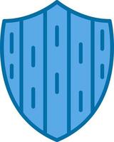 Wood Shield Vector Icon Design
