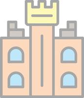 Castle Tower Vector Icon Design