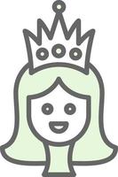 diseño de icono de vector de princesa