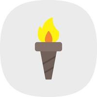 Fire Torch Vector Icon Design