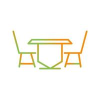 Lunch Table Vector Icon