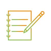 Notebook and Pen Vector Icon