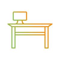 Office Desk Vector Icon