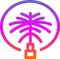 Palm Jumeirah Vector Icon Design