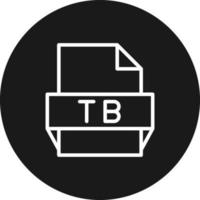 icono de formato de archivo tb vector