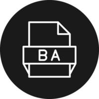 Ba File Format Icon vector