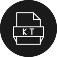 icono de formato de archivo kt vector