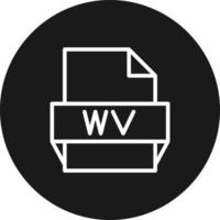 Wv File Format Icon vector