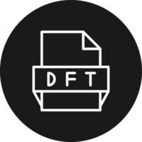 icono de formato de archivo dft vector