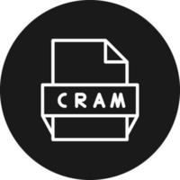 icono de formato de archivo cram vector