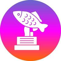 Fishing Trophy Vector Icon Design