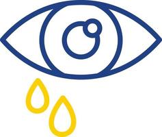 Watery Eyes Vector Icon Design