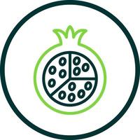 Pomegranate Vector Icon Design