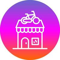 Bike Shop Vector Icon Design