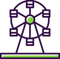 Ferris Wheel Vector Icon Design