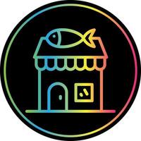 diseño de icono de vector de tienda de pescado