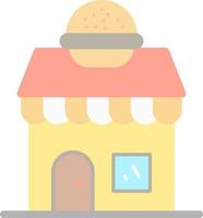 Burger Shop Vector Icon Design