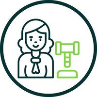 Judge Woman Vector Icon Design