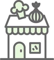 Vegetable Shop Vector Icon Design