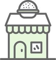 Burger Shop Vector Icon Design