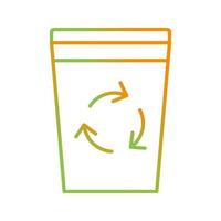 icono de vector de papelera de reciclaje