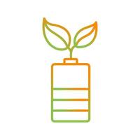 Eco friendly Battery Vector Icon