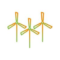 Multiple Windmills Vector Icon