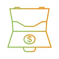 Dollar Briefcase Vector Icon